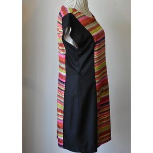 Vintage Banana Republic Striped & Black Dress 14
